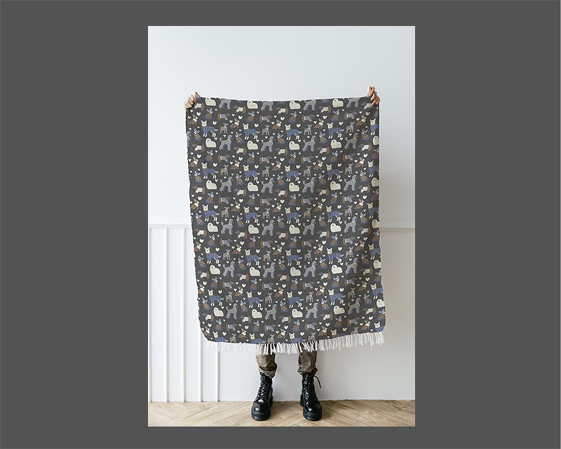 Charcoal Stylish Pooch Cuddle Fleece