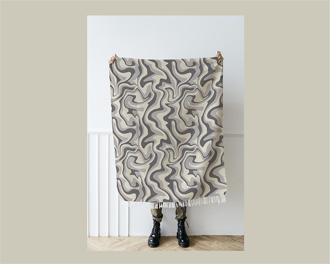 Silver Wavy Days Cuddle Fleece