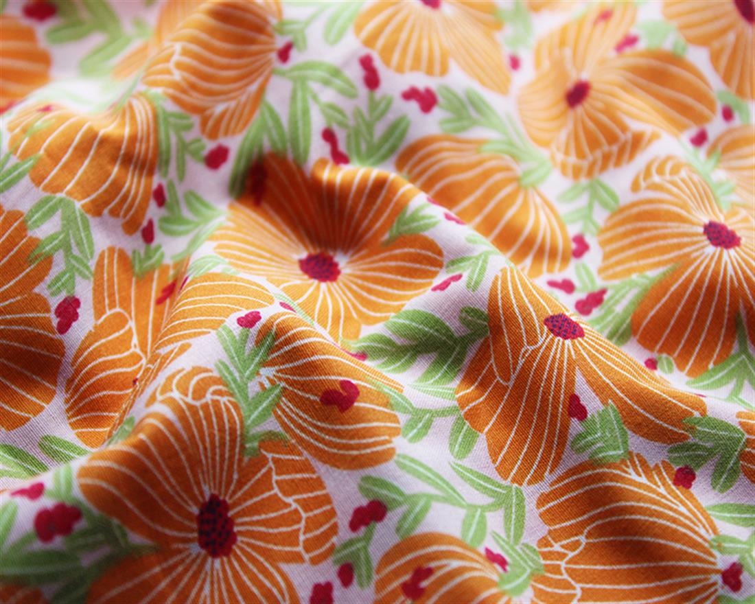 Light Pink Printed Poly Cotton Fabric Craft Quilting Patchwork Dressmaking