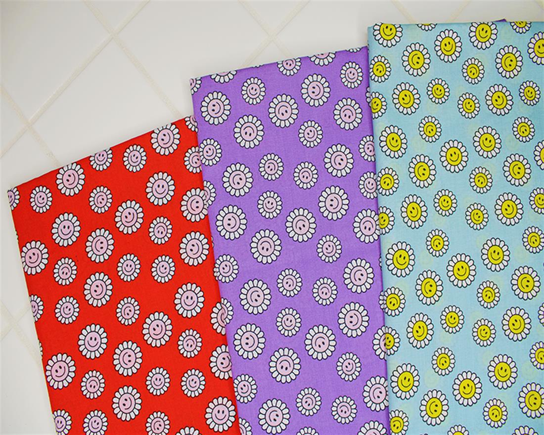 Lilac Printed Poly Cotton Fabric Craft Quilting Patchwork Dressmaking