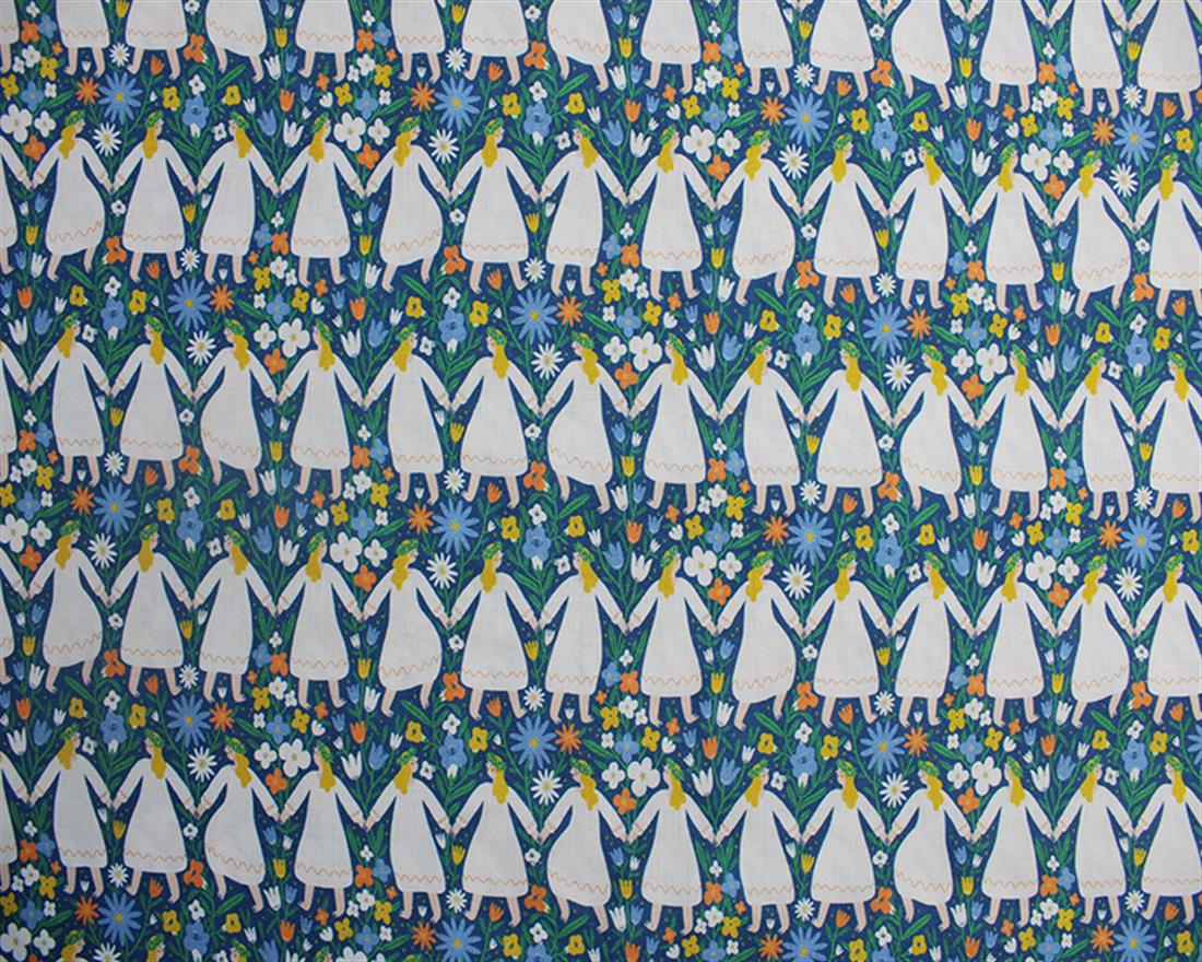 Blue Printed Cotton Fabrics