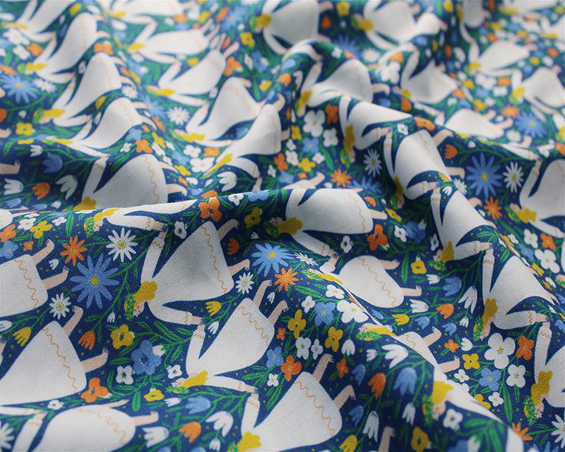 Blue Printed Cotton Fabrics