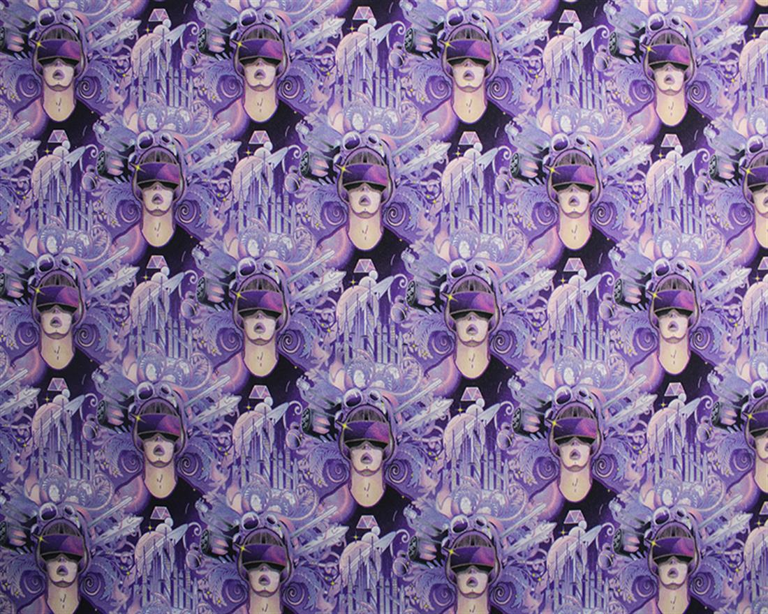 Purple Lawn Printed Cotton Lawns
