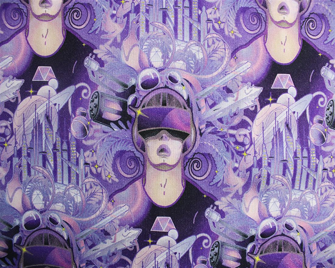 Purple Lawn Printed Cotton Lawns