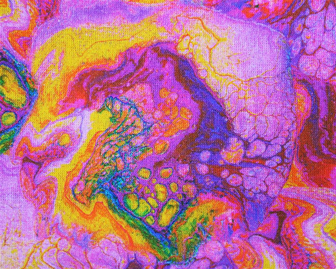 Purple Printed Little Johnny Marble Cotton Fabric