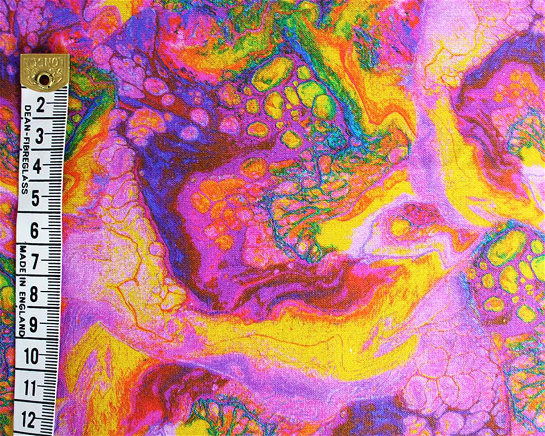 Purple Printed Little Johnny Marble Cotton Fabric