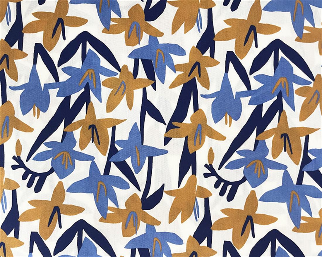 Cream Printed Poly Cotton Fabric Craft Quilting Patchwork Dressmaking