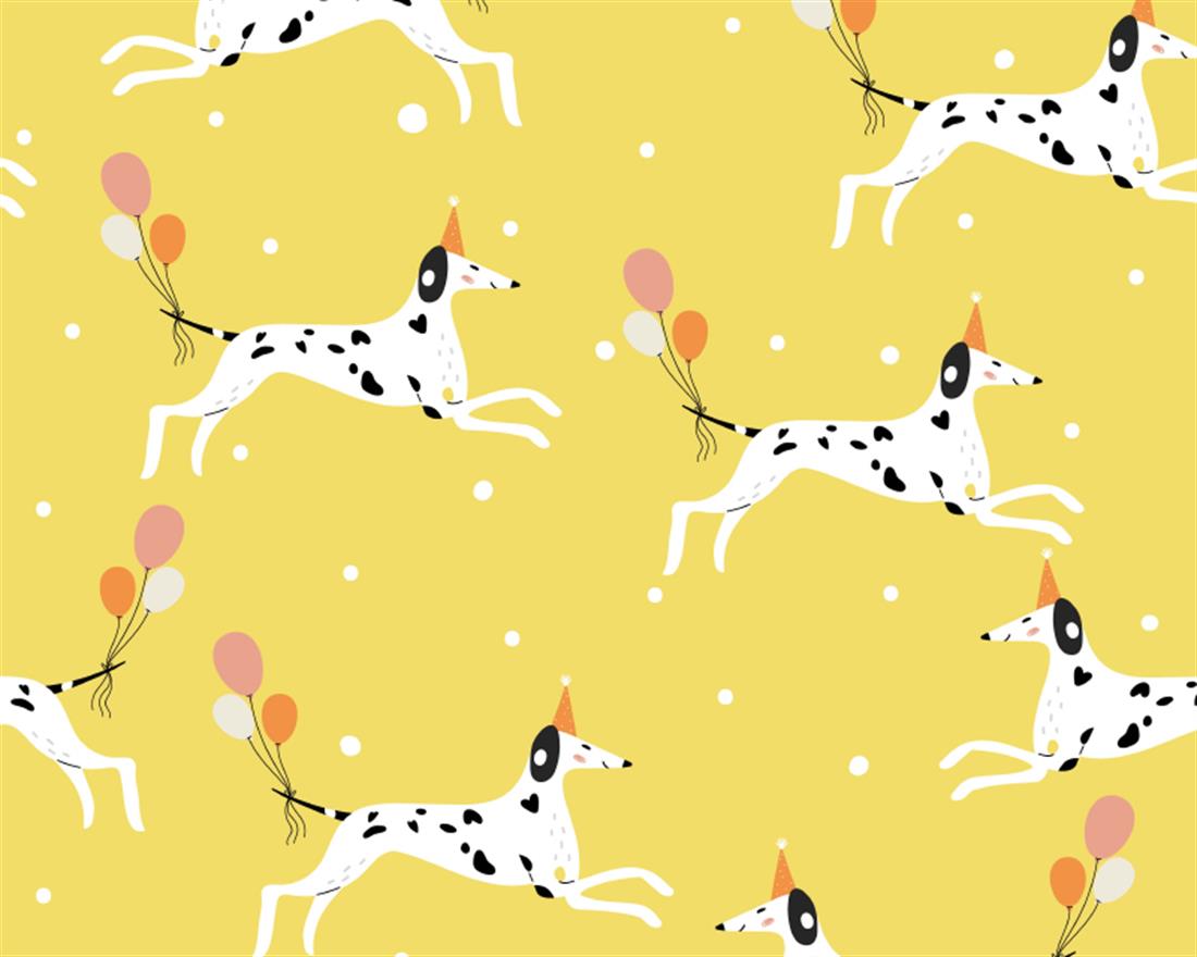 Yellow Printed Cotton Fabrics