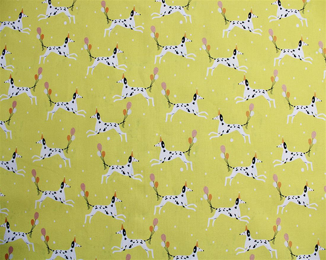Yellow Printed Cotton Fabrics