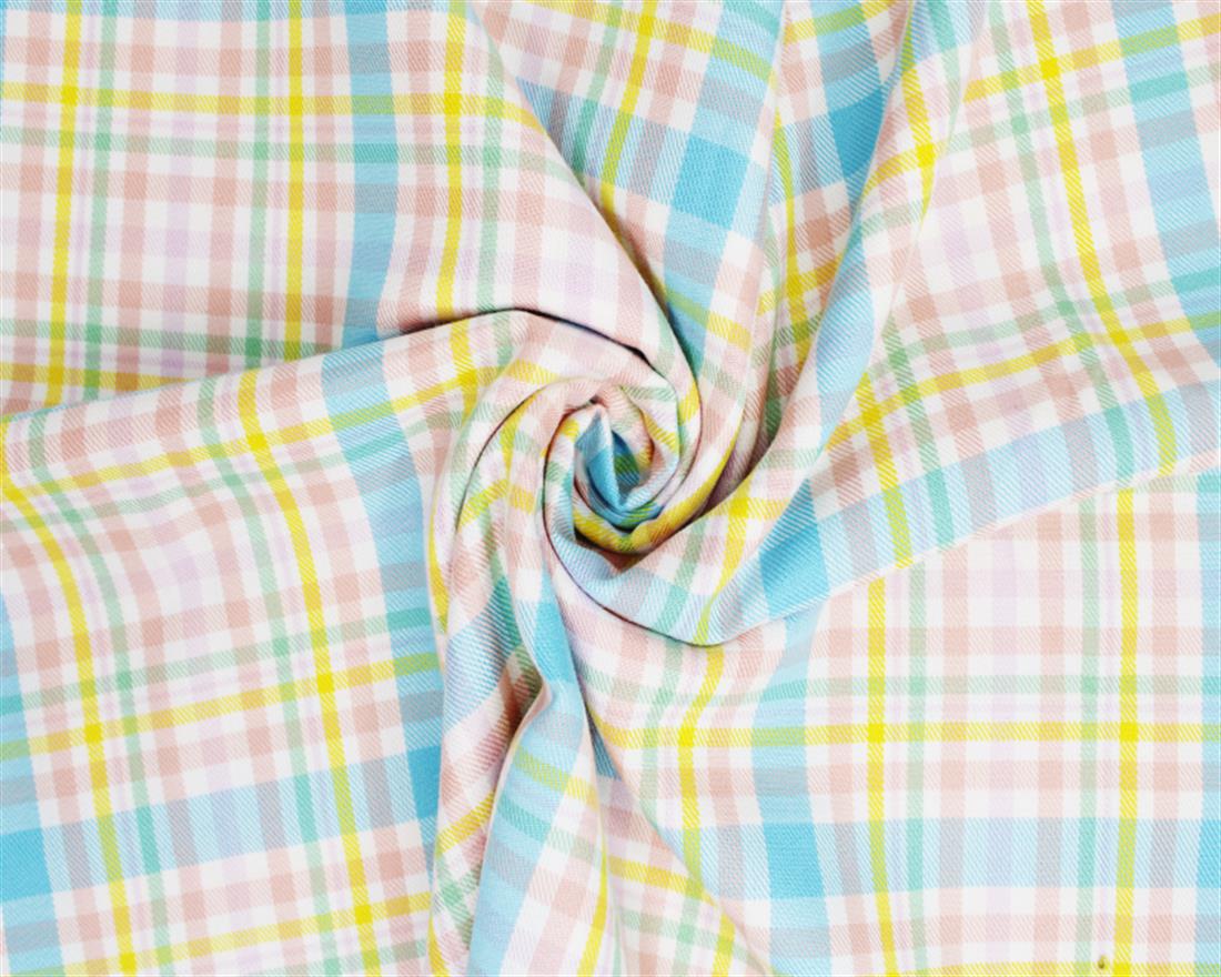 Rainbow Polyviscose Tartan -