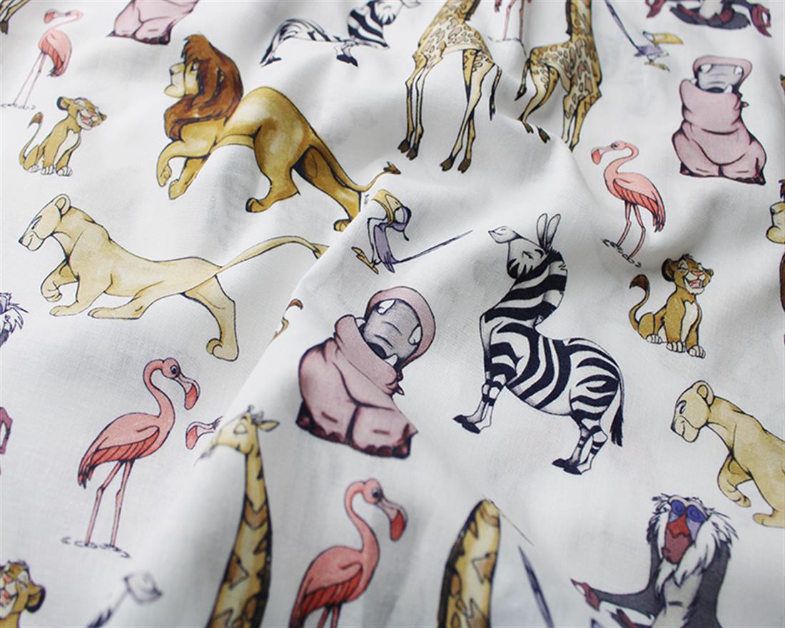 White Printed Cotton Fabrics