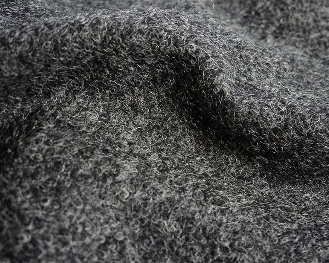 Charcoal Plain Boiled Wool Fabric Winter Coats Jackets Accessories