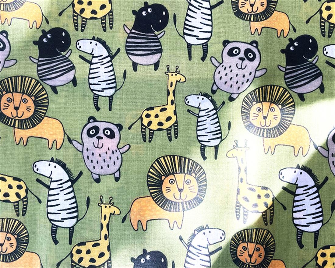 Olive Cotton Printed Poly Cottons