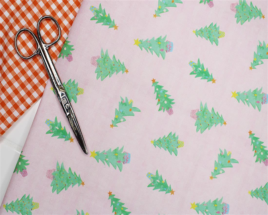 Pink Cotton Little Johnny - Cute Christmas Trees
