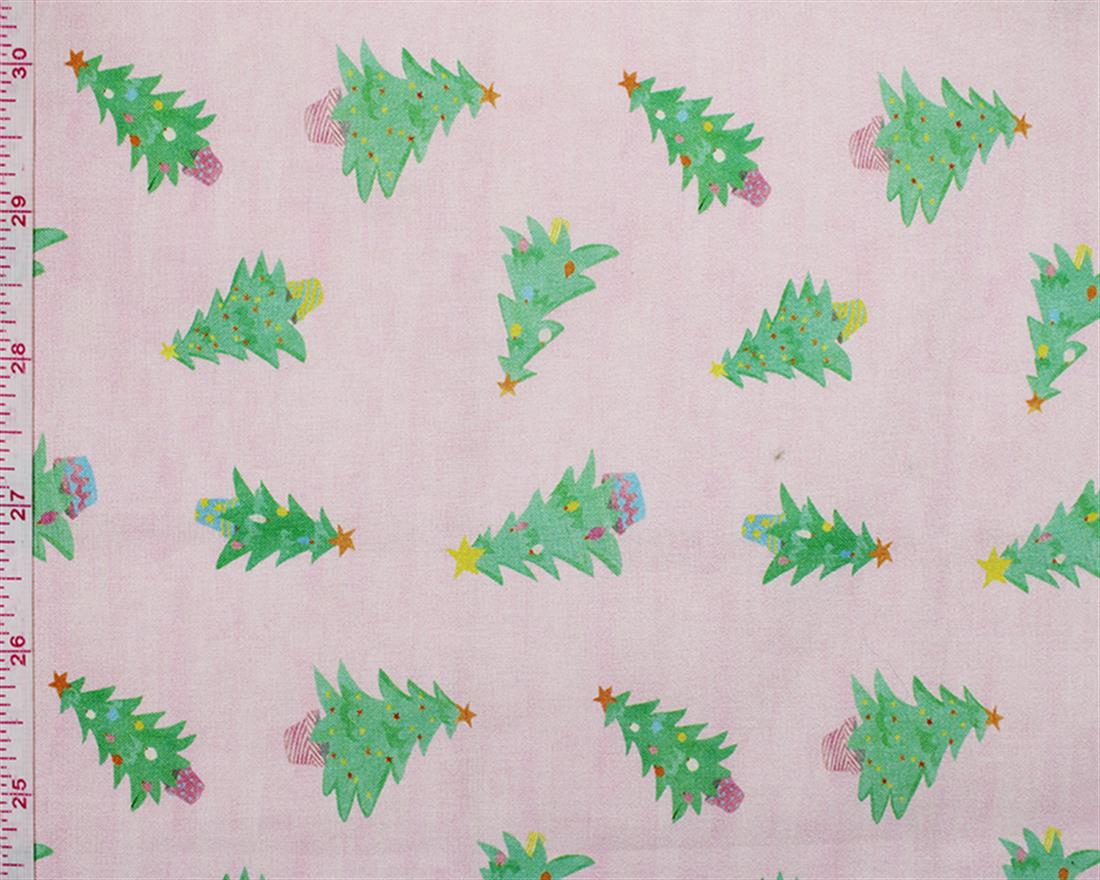 Pink Cotton Little Johnny - Cute Christmas Trees