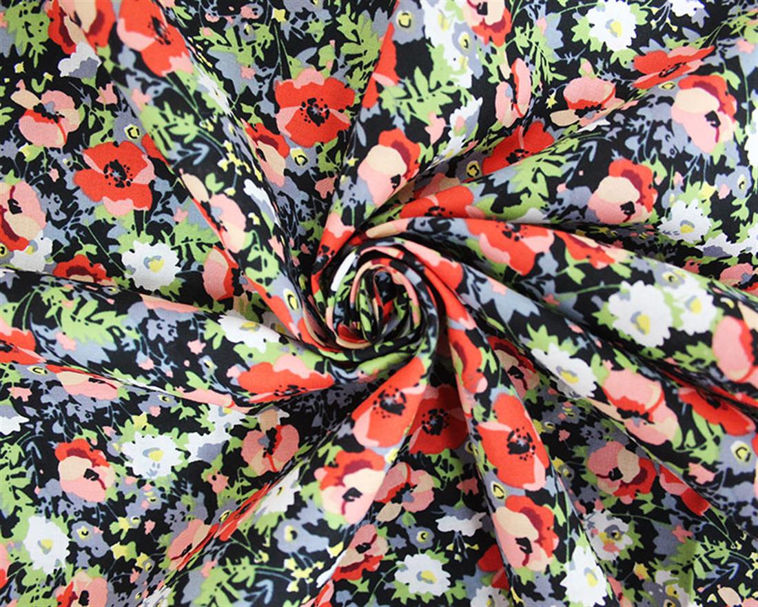 Black Lawn Printed Cotton Lawns