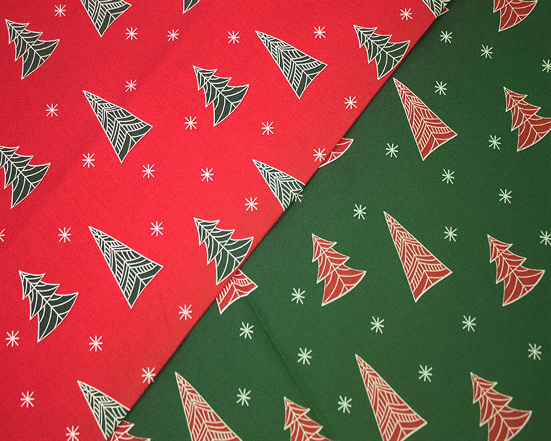 Bottle Printed Cotton Aztec Christmas Tree