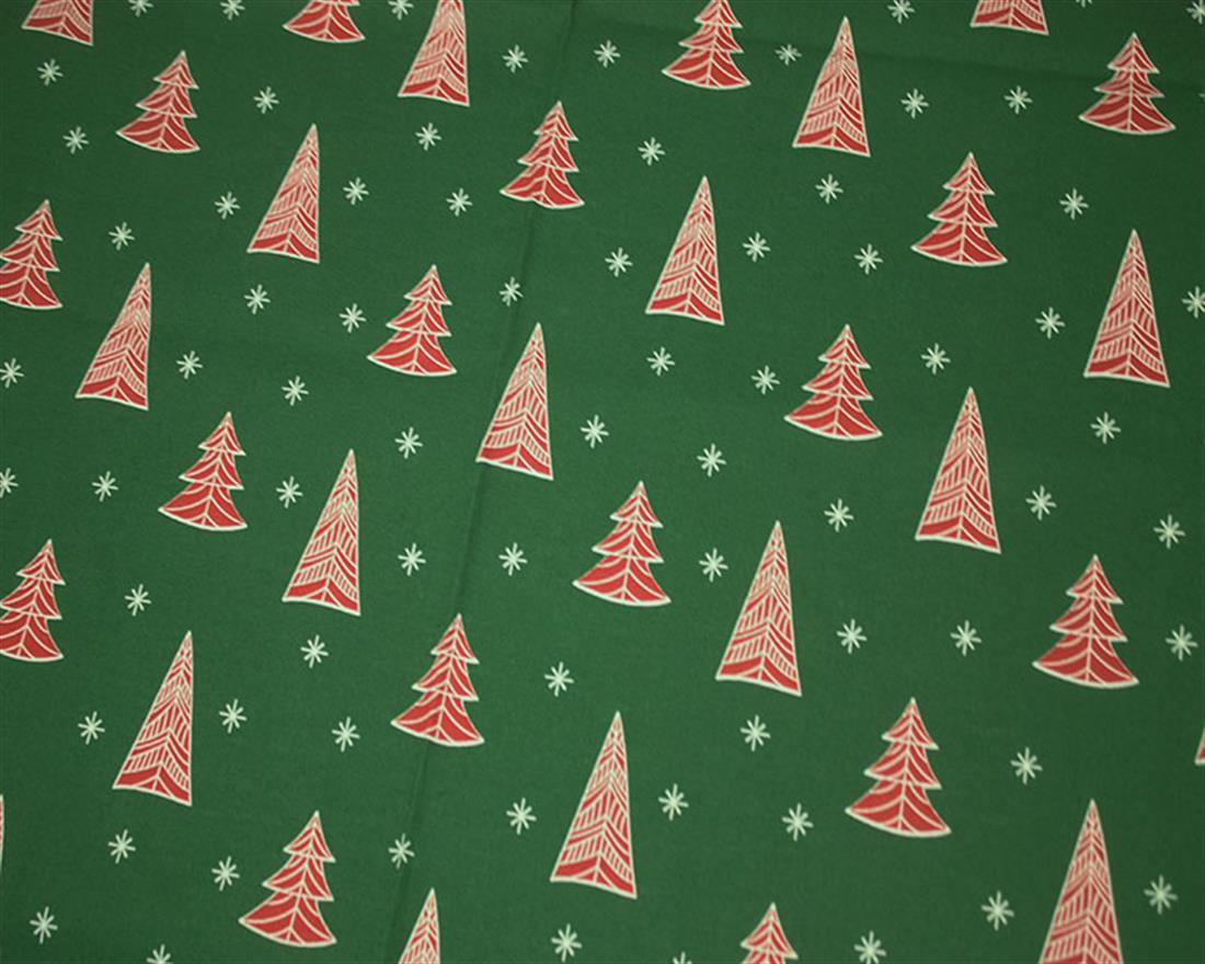 Bottle Printed Cotton Aztec Christmas Tree