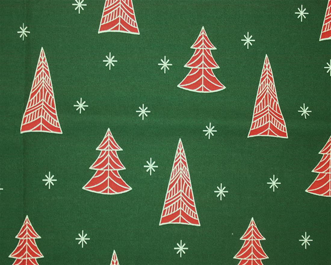 Bottle Printed Cotton Aztec Christmas Tree