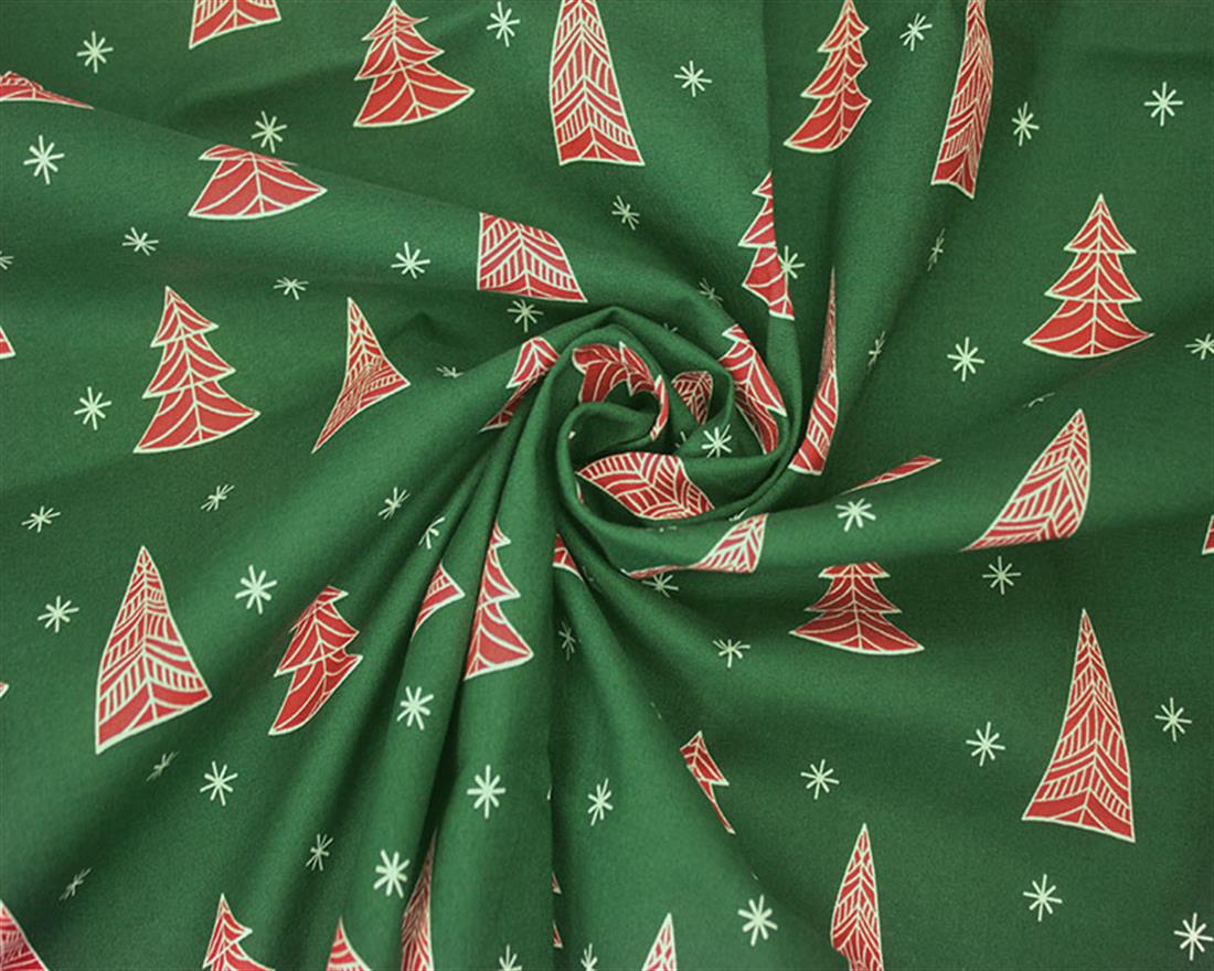 Bottle Printed Cotton Aztec Christmas Tree