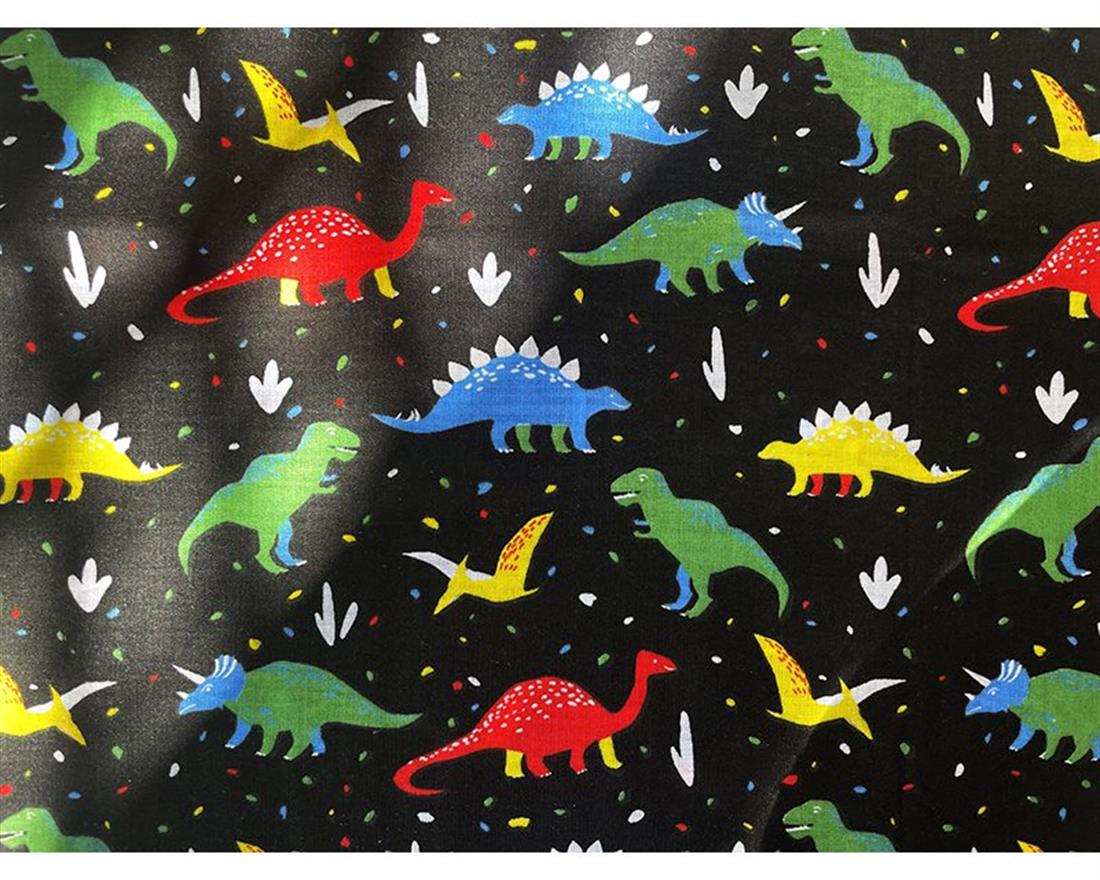 Black Cotton Printed Poly Cottons