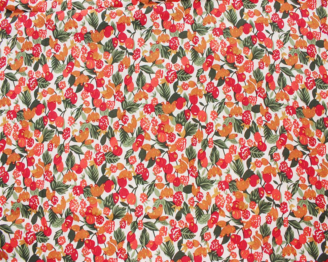 Red Lawn Printed Cotton Lawns