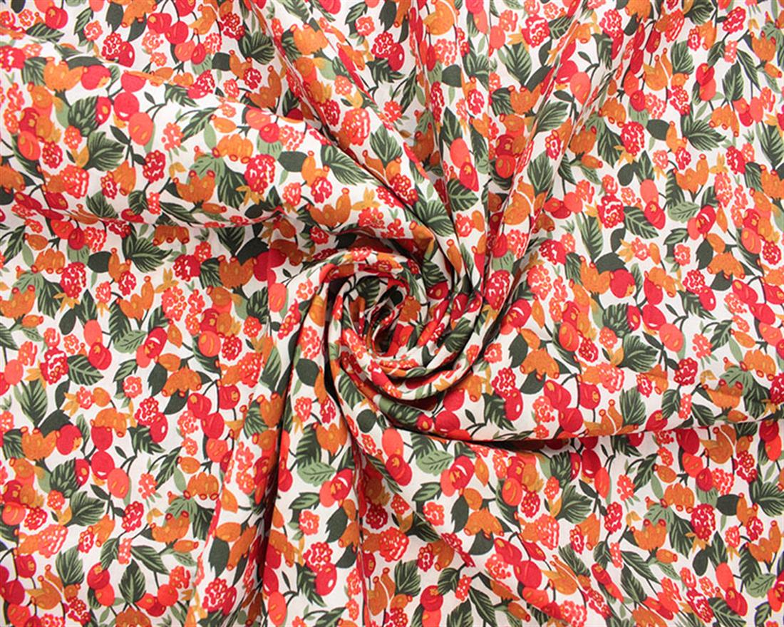 Red Lawn Printed Cotton Lawns