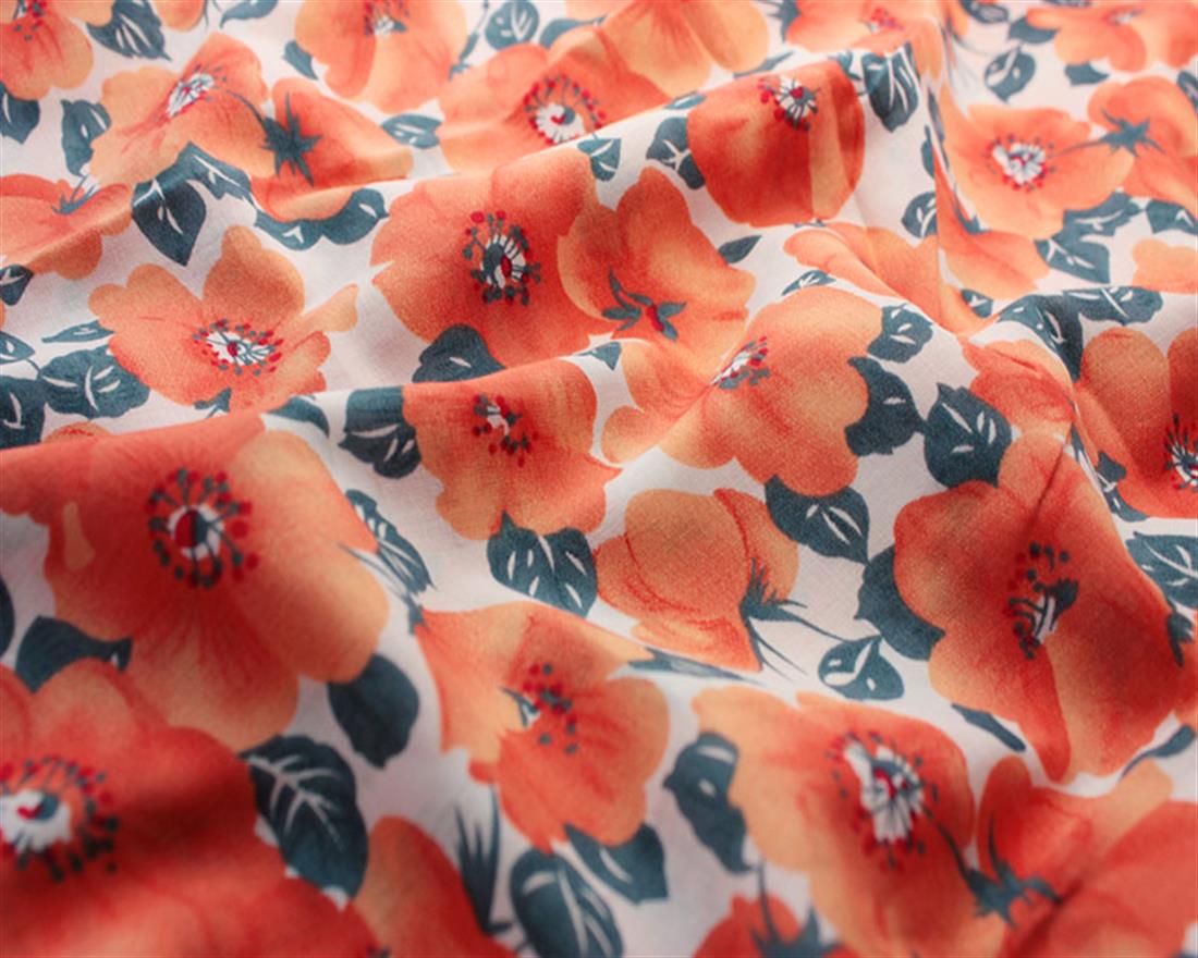 Rust Lawn Printed Cotton Lawns