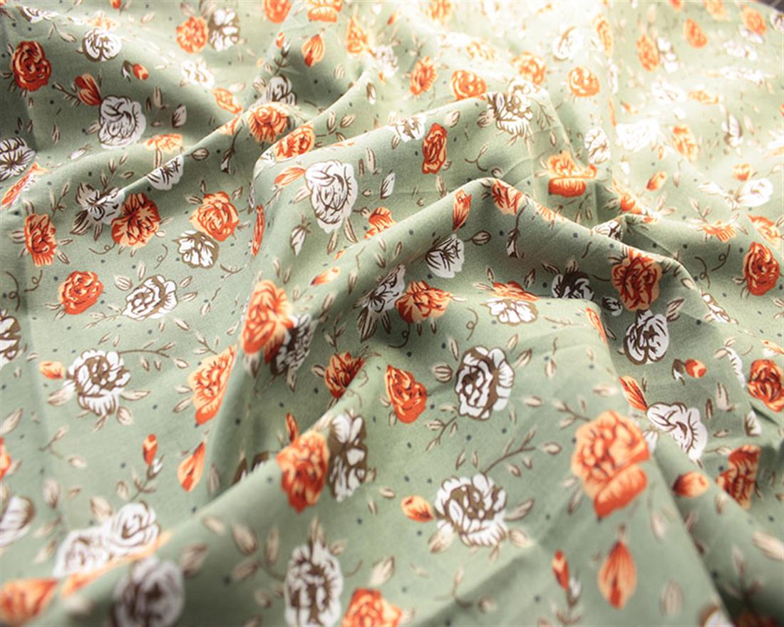 Olive Lawn Printed Cotton Lawns