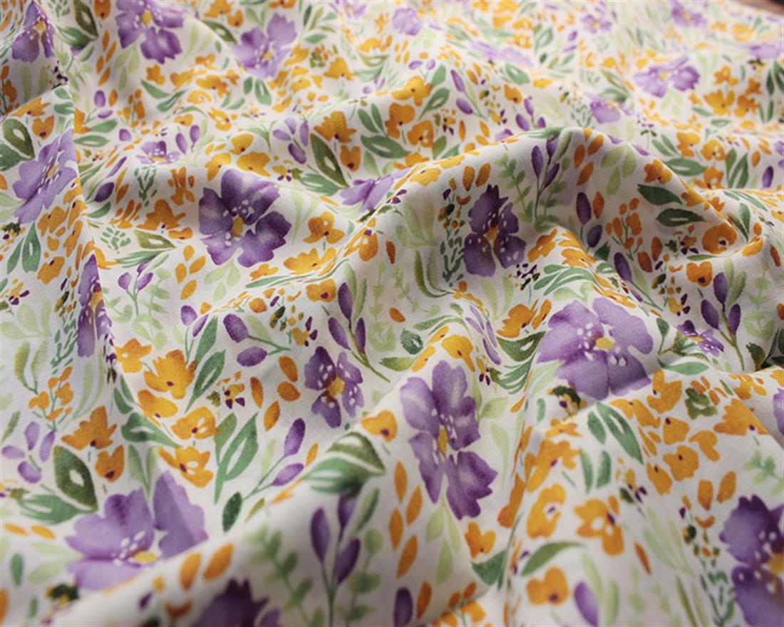 Purple Lawn Printed Cotton Lawns