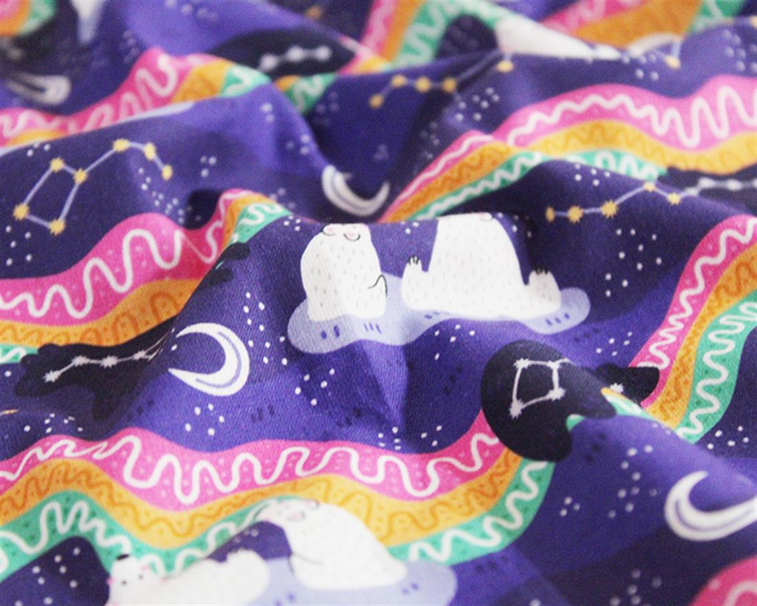 Purple Printed Cotton Fabrics