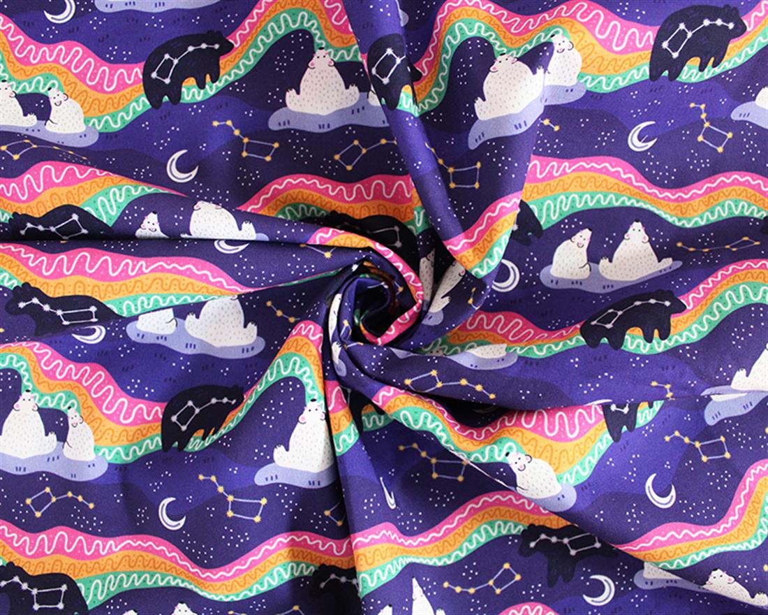 Purple Printed Cotton Fabrics
