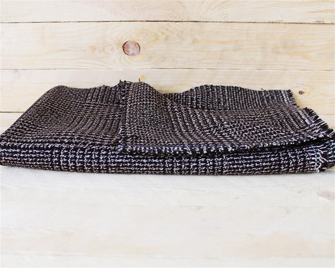 Brown Earthy Dogtooth Wool Mix