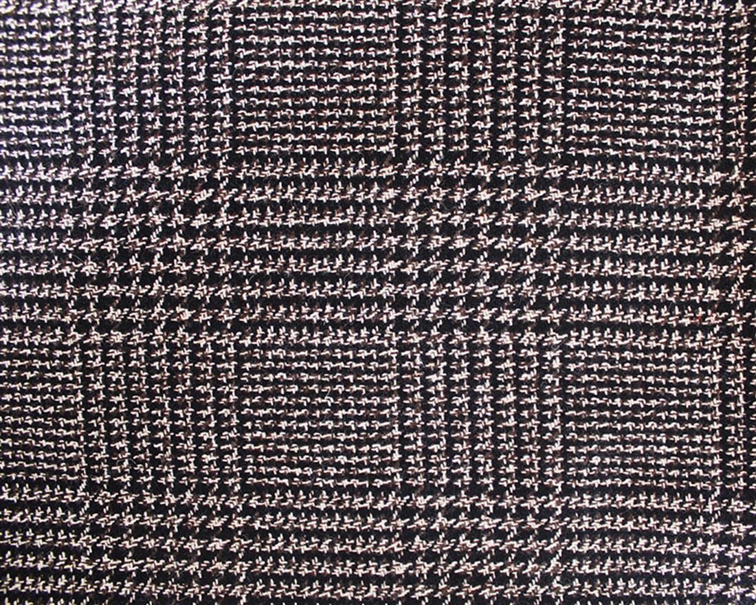 Brown Earthy Dogtooth Wool Mix