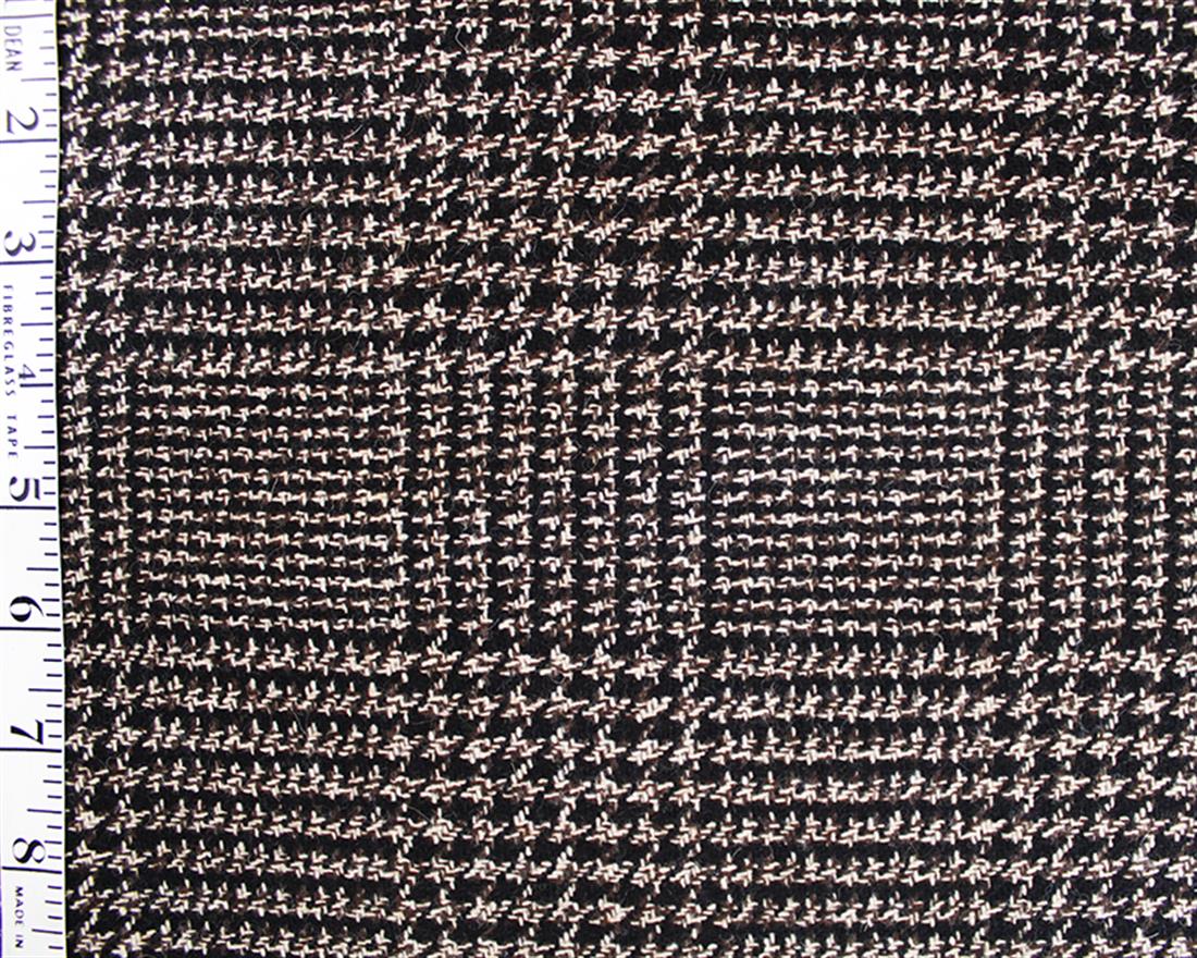 Brown Earthy Dogtooth Wool Mix