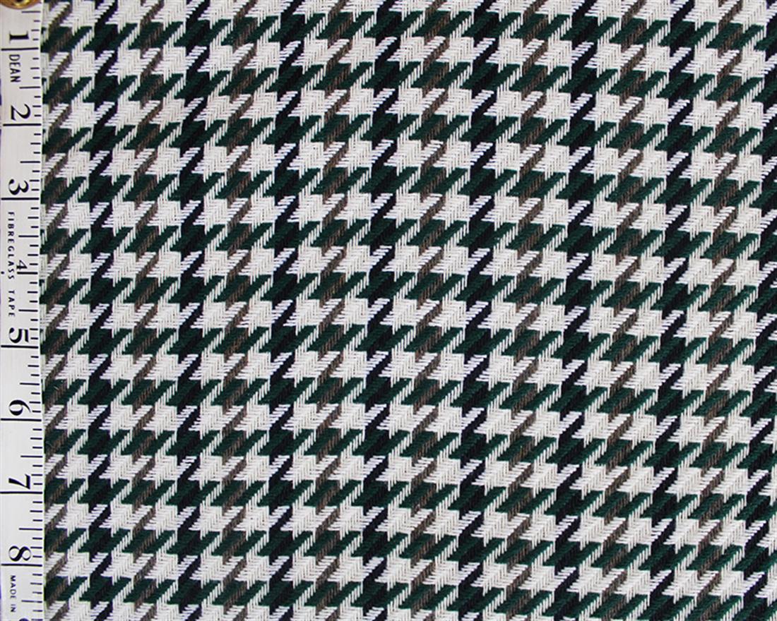 Bottle Green Small Woven Dogtooth Wool Mix