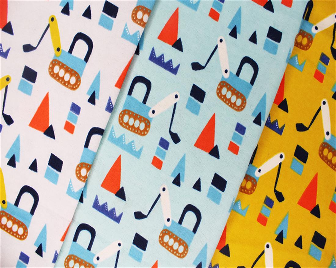 Cream Printed Brushed Cotton
