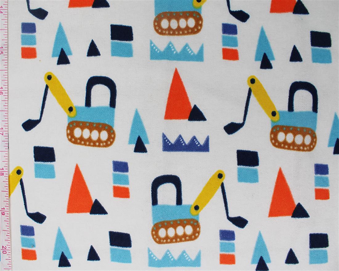 Cream Printed Brushed Cotton