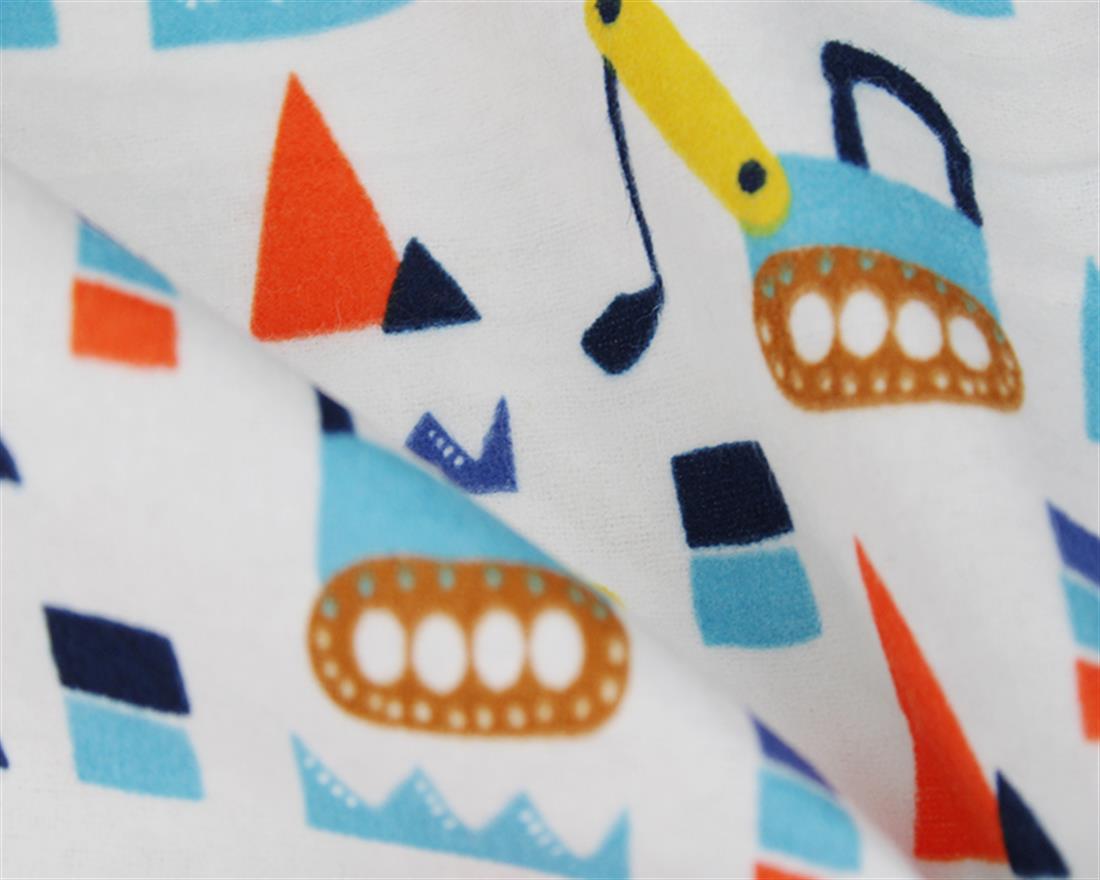 Cream Printed Brushed Cotton