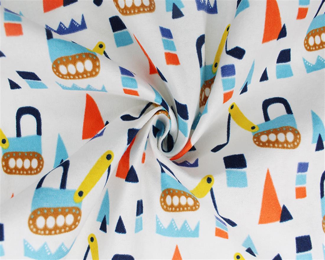 Cream Printed Brushed Cotton