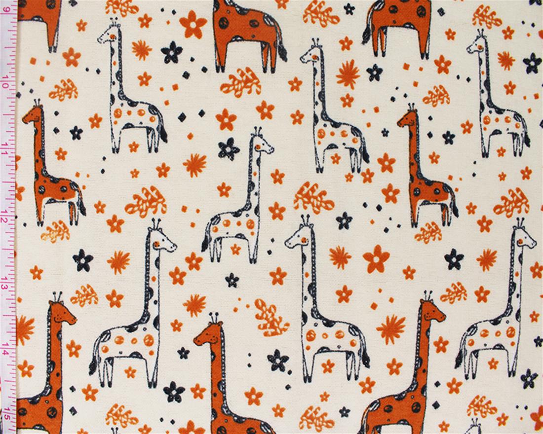 Cream Printed Brushed Cotton