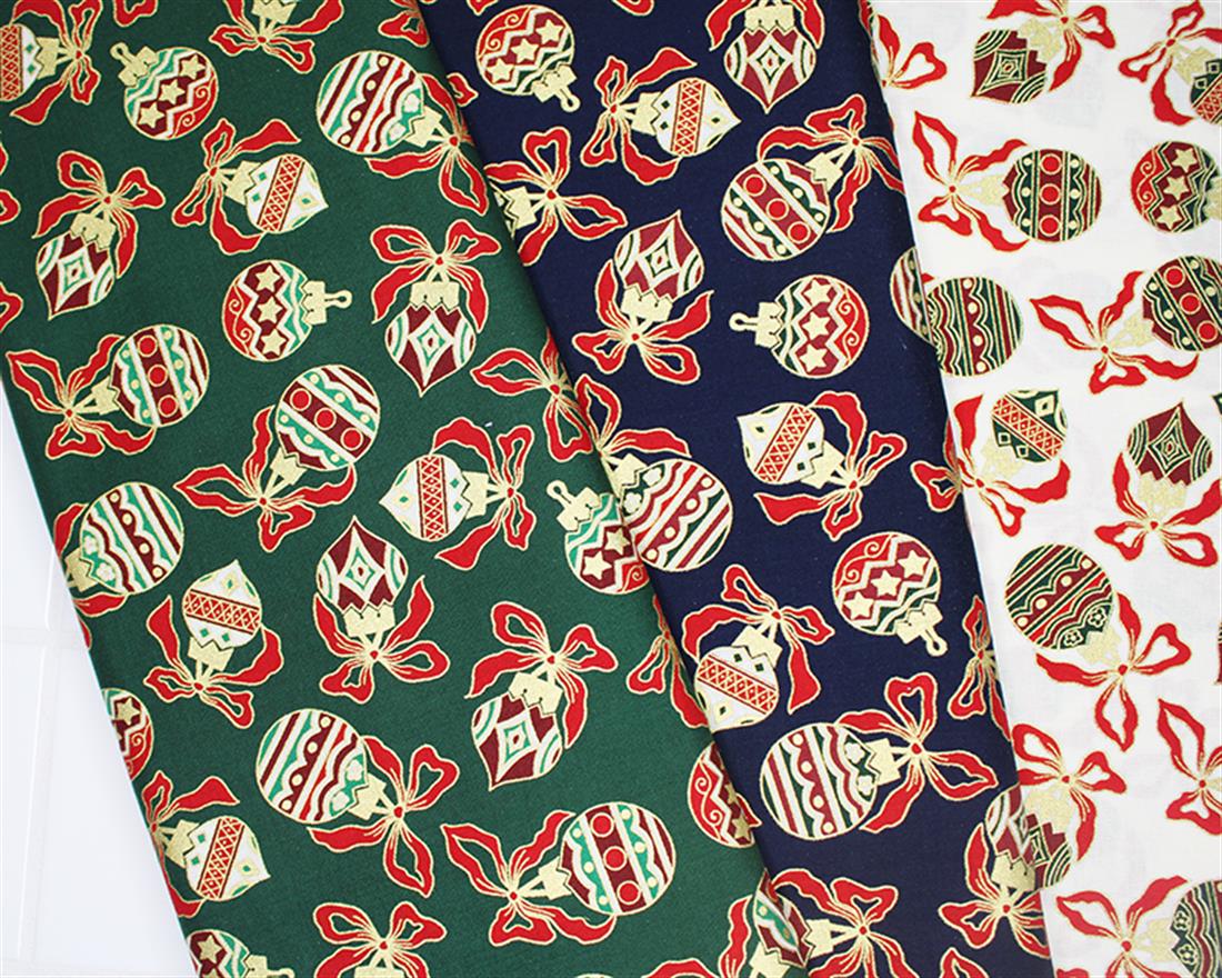 Bottle Cotton Retro Baubles Xmas