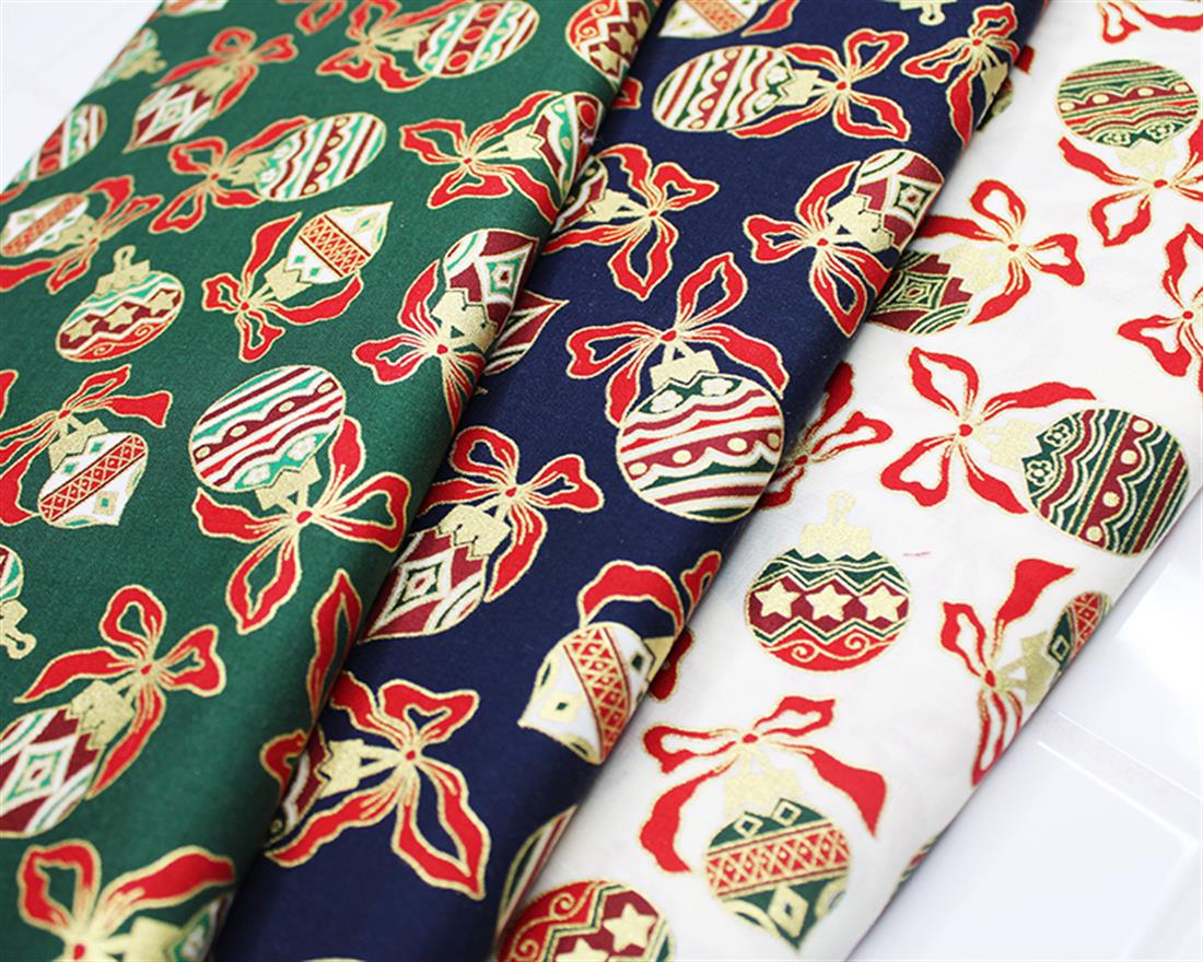 Bottle Cotton Retro Baubles Xmas