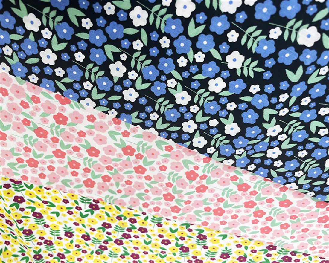 Black Cotton Printed Poly Cottons