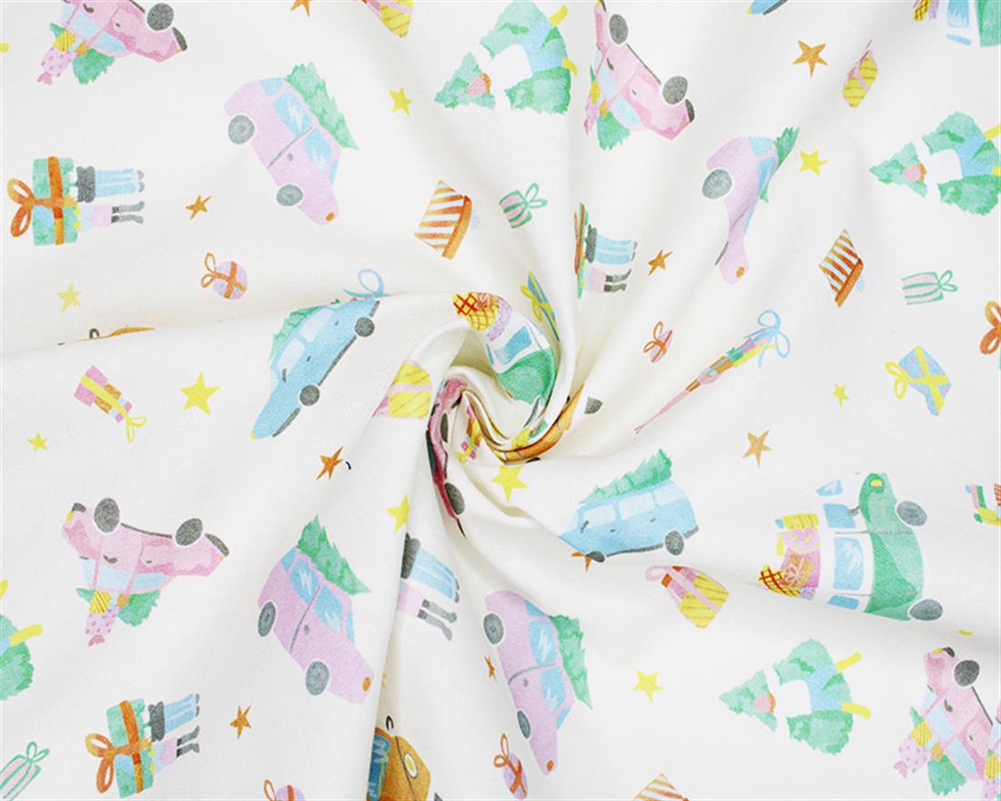 Off White Printed Cotton Fabrics