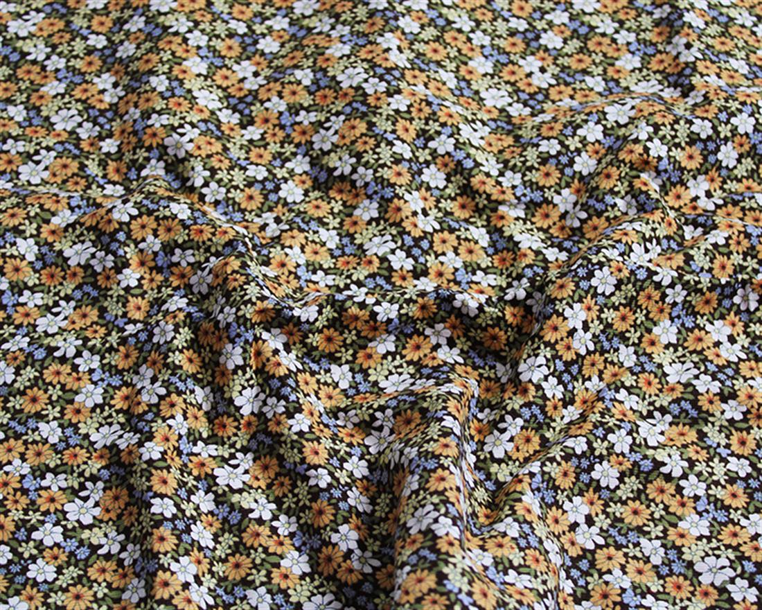 Beige Cotton Printed Corduroy