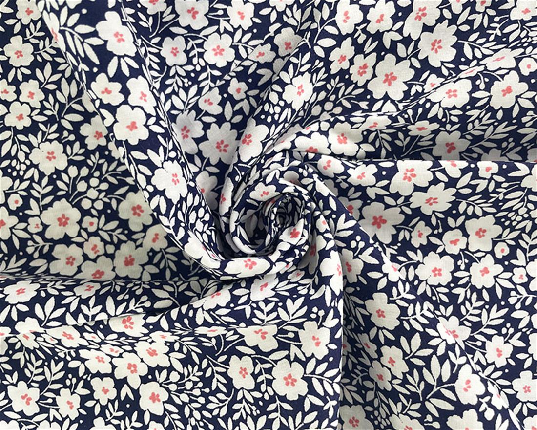 Navy Printed Poly Cotton Fabric Craft Quilting Patchwork Dressmaking
