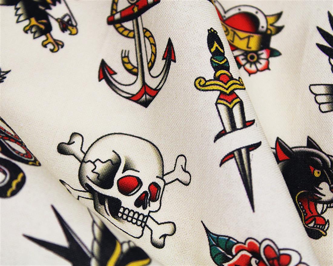 Cream Printed Cotton Fabrics