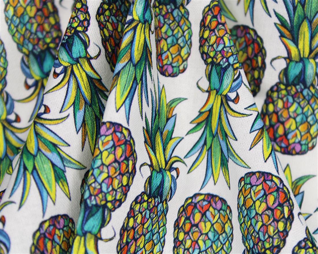 White Printed Cotton Fabrics