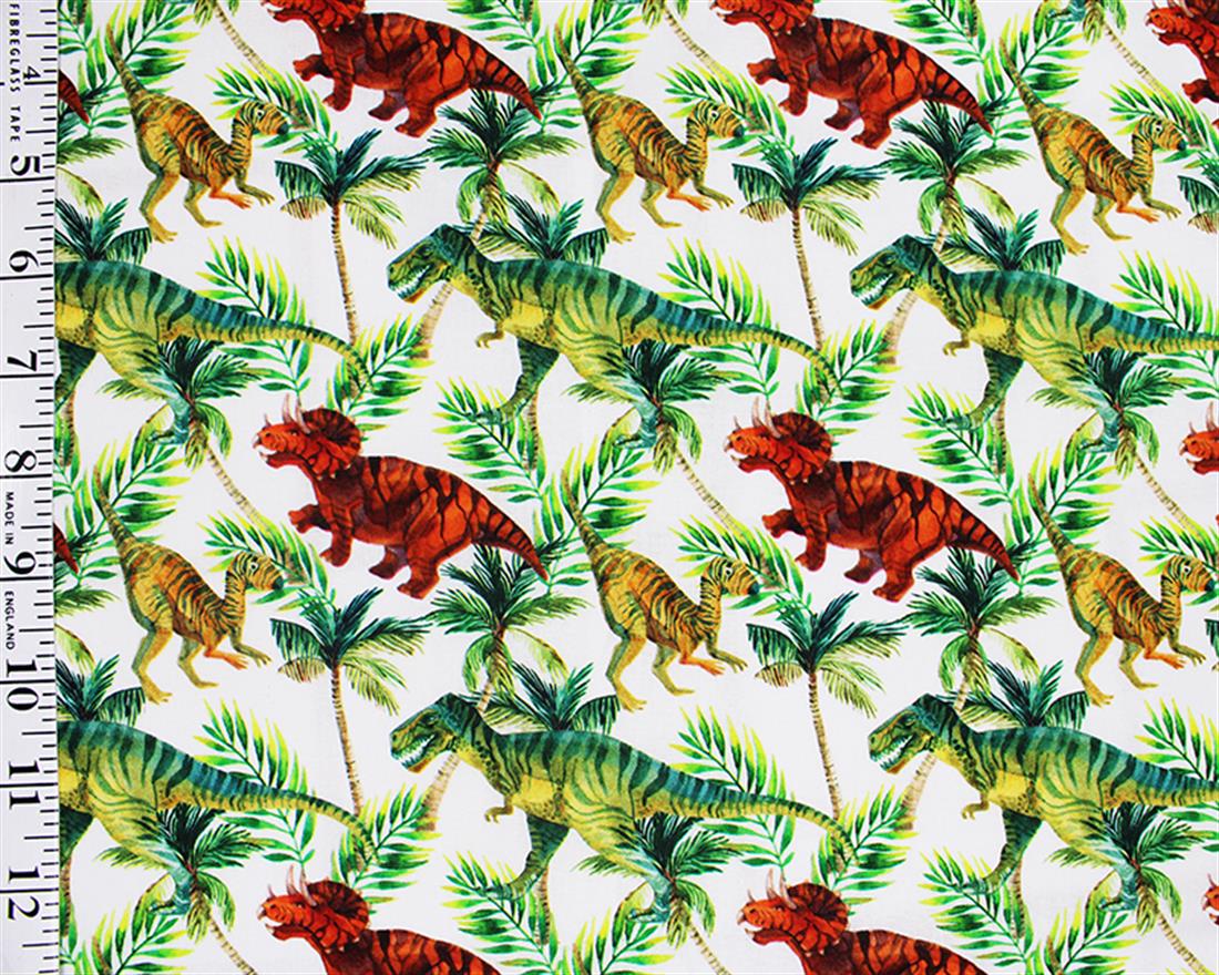 White Printed Cotton Fabrics